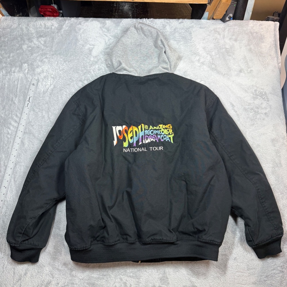 VTG Joseph And The Amazing Technicolor Dreamcoat Jacket Mens 3XL Black Tour 90s
